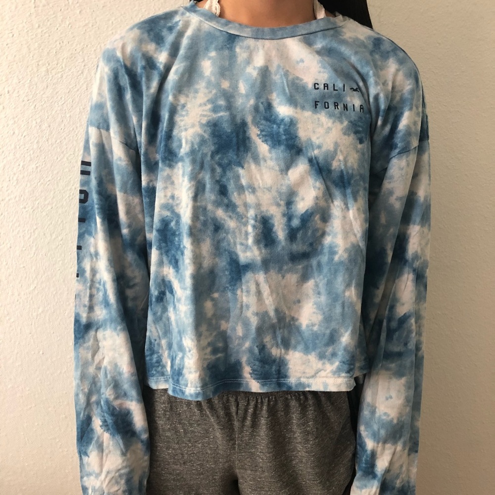 Blue Hollister Tie-Dye Long Sleeve